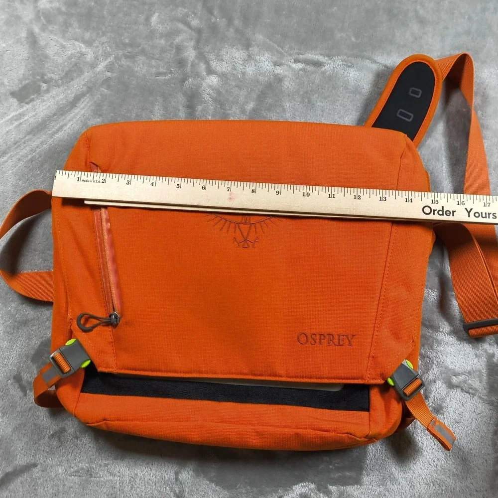 Osprey Beta Port Courier Messenger Bag Orange Laptop Shoulder Strap Padded